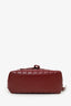 Saint Laurent Burgundy Y Quilted Calfskin Leather Small Loulou Backpack