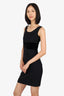 Dolce & Gabbana Black Wool/Velvet Sleeveless Knee Length Dress Size 38