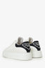 Prada White Leather/Black Low Top Sneakers Size 39