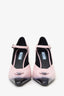 Prada Pink/Black Ombre Leather Square Pointed Toe Mary Jane Heels Size 39