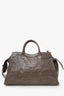 Balenciaga Grey Leather Croc Embossed Large Neo Classic Bag