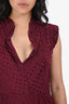 Sandro Burgundy Polka Dot Mini Dress Size 2