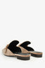 Hermès Brown Velvet Crystal Embellished Mules Size 37