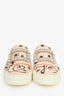 Roger Vivier Pink Leather Crystal Buckle Black Printed Sneakers Size 37