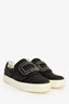 Roger Vivier Black Satin Crystal Buckle Sneakers Size 37.5