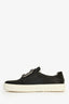 Roger Vivier Black Satin Crystal Buckle Sneakers Size 37.5