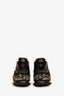 Christian Dior Black Leather Floral Beaded Sneakers Size 37