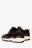 Christian Dior Black Leather Floral Beaded Sneakers Size 37