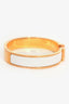 Hermès Gold Tone/White Metal/Enamel Clic Clac H Bracelet