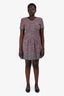 Pre-Loved Chanel™ Pink/Blue Metallic Tweed Dress Size 40