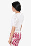 Frame White Cotton Puff Sleeve T-Shirt Size XS