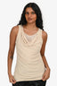 Brunello Cucinelli Beige Cowl Neck Tank Top Size S
