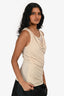 Brunello Cucinelli Beige Cowl Neck Tank Top Size S