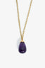 Tiffany & Co. Paloma Picasso 18K Yellow Gold Purple Amethyst Drop Necklace