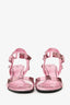 Valentino Pink Metallic Nappa Roman Stud 60mm Sandals Size 39.5