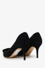 Salvatore Ferragamo Black Suede Bow Pumps Size 9