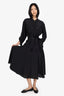 Veronica Beard Black Silk Camille Shirtdress Size 10