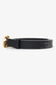 Gucci Black Leather 'GG' Marmont Thin Belt