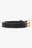 Gucci Black Leather 'GG' Marmont Thin Belt