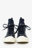 Christian Dior Navy Oblique High Top Sneakers Size 37