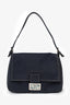 Fendi Navy Denim Mamma Baguette Shoulder Bag