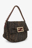 Fendi Tobacco Zucca Print Canvas Mia Flap Shoulder Bag