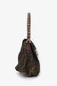 Fendi Tobacco Zucca Print Canvas Mia Flap Shoulder Bag