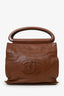Pre-Loved Chanel™ Brown Leather Wooden Handle CC Tote