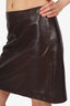 Pre-Loved Chanel™ Brown Leather Mini Skirt Size 36