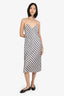Cami New York Black/White Houndtooth Strappy Dress Size S