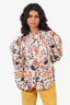 Ulla Johnson White/Multicolour Harriet Floral Puff Sleeve Shirt Size 12