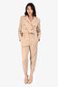 Maje Beige Double Breasted Cropped Blazer + Pants Set Size 38