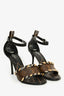 Louis Vuitton Brown Calfskin Monogram Eldorado Sandals Size 38.5