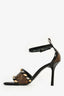 Louis Vuitton Brown Calfskin Monogram Eldorado Sandals Size 38.5