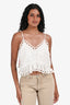 LoveShackFancy White Biltmore Cropped Top Size 0