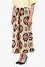 Ulla Johnson Beige Fringe Patterned Celestia Fennel Skirt Size 6