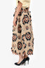 Ulla Johnson Beige Fringe Patterned Celestia Fennel Skirt Size 6