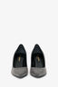 Saint Laurent Black Leather Studded Pointed Toe Heels Size 36.5
