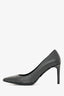 Saint Laurent Black Leather Studded Pointed Toe Heels Size 36.5