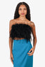 LAMARQUE Black Feather Bandeau Top Size S