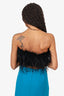LAMARQUE Black Feather Bandeau Top Size S