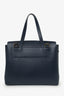 Mansur Gavriel Navy Leather Top Handle Bag