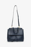 Mansur Gavriel Navy Leather Top Handle Bag