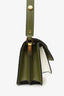 Marni Green/White Leather Mini Trunk Shoulder Bag