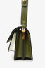 Marni Green/White Leather Mini Trunk Shoulder Bag