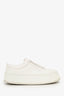 Jil Sander White Canvas/Leather Platform Sneaker Size 38