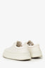 Jil Sander White Canvas/Leather Platform Sneaker Size 38
