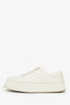 Jil Sander White Canvas/Leather Platform Sneaker Size 38