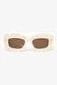 Loewe Ivory Starry Night Embellished Rectangular Sunglasses