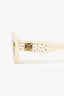 Loewe Ivory Starry Night Embellished Rectangular Sunglasses